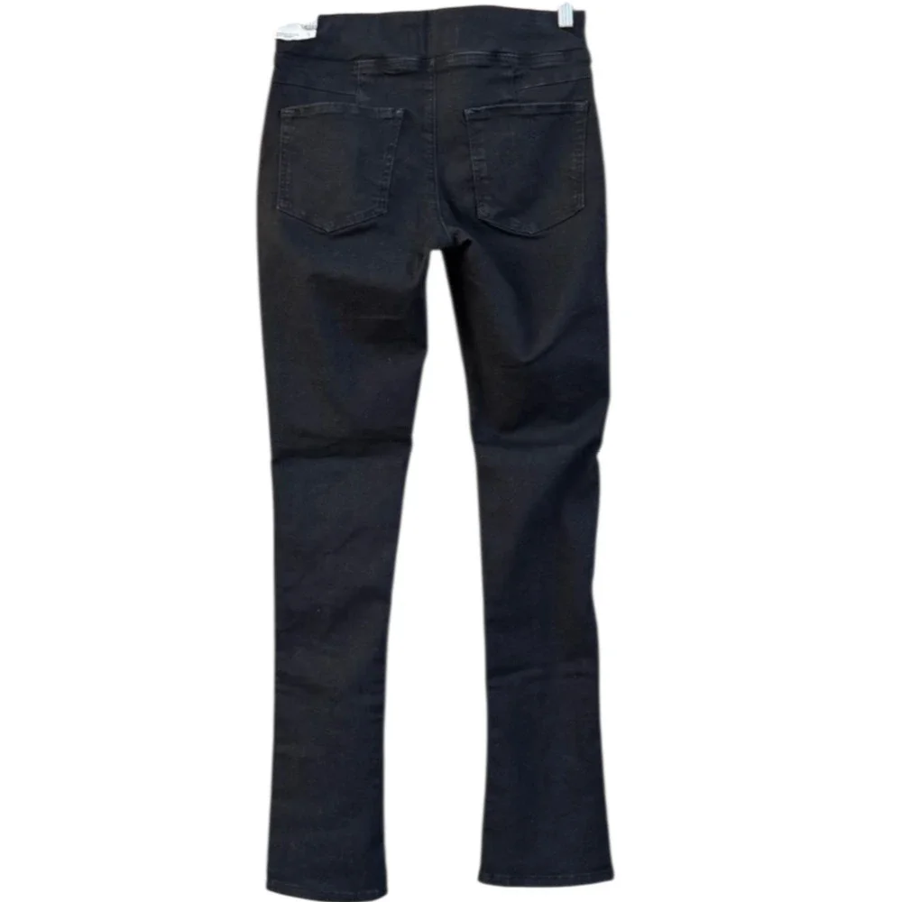 New FREE PEOPLE We The Free Double Dutch Pull-On Slit Skinny Jeans $78 SMALL Blk - Picture 6 of 8